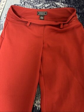 New York & Company Straight-Leg Pants in burnt orange